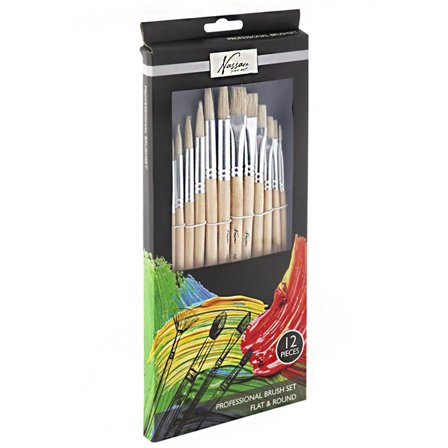 Nassau Fine Art Kwastenset 12-delig Hog hair