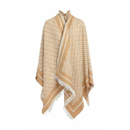 Elisabetta Franchi Mantella Mt02F26E2 Gul, Dame Poncho, Størrelse: ONE Size