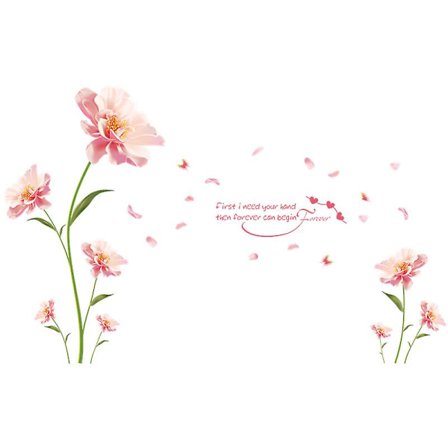 1 stk Blomster Sommerfugle Vægklistermærke PVC Hjem Dekoration Tapet Stue Soveværelse Køkken Kunst Billede DIY Vægmaleri