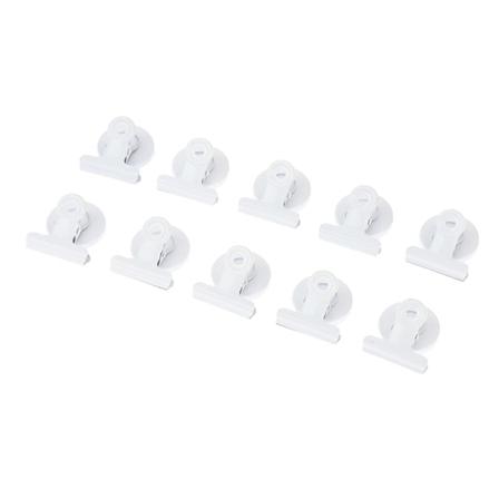 10 St Svart/silver 31mm Metall Runda Magnetiska Clips