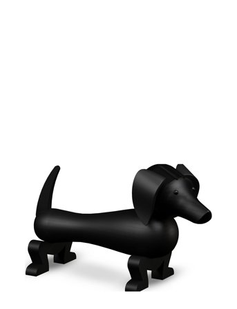 Dog Medium Dark Stained Oak Home Decoration Decorative Accessories-details Wooden Figures Black Kay Bojesen
