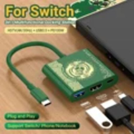 Bærbar Nintendo Switch Dokkingsstasjon TYPE-C Hub med HDMI og USB 3.0 Perfekt for Reise og Spill
