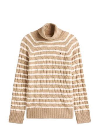 Tommy Hilfiger | Soft Wool Cable Roll-Nk Ls Swt | M