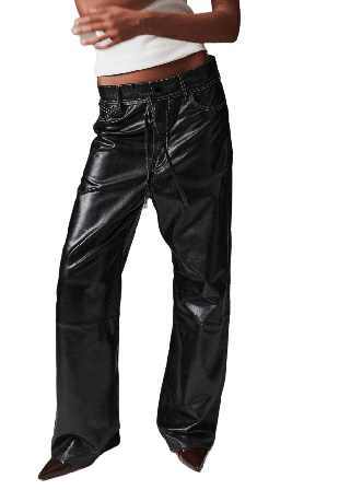 DAY Birger et Mikkelsen Elijah Pants - Polished Leather Byxor Dam Svart 38