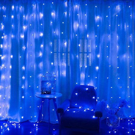 Led-ljusgardin, 300 Led-gardinljusslinga, Usb-ljuskedjegardin