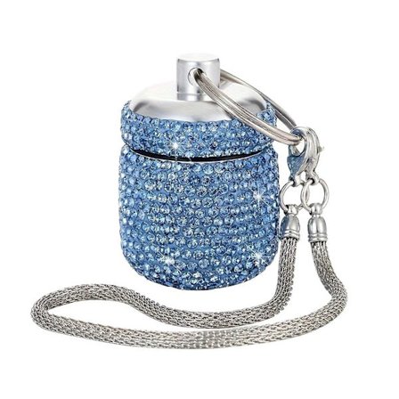 Vandtæt Ugentlig Pilleæske Robust Aluminium Rejseorganisator til Medicin og Kosttilskud med Nøgleringsvedhæng farve