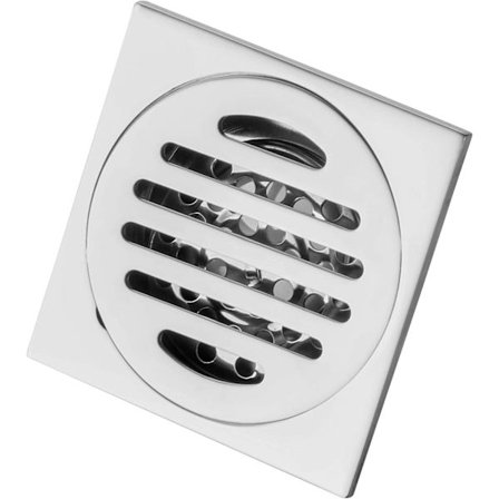 Gulvafløb Badekar Rustfrit Stål Aftageligt Afløbsdæksel til Badeværelse Brusekabine Toilet Firkantet Have Si Anti-Rust Sølv 10x10 cm