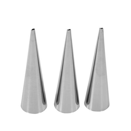 3 stk Pakke rustfrit stål NOn Stick Dessert Cannoli Croissant Rør Bageværktøjsform (S)