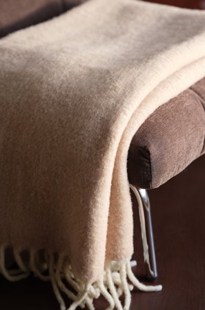 Jotex - Ullteppe 130x170 Cm Beige farge - WOOLIVER - Kjøp Pledd hos Jotex