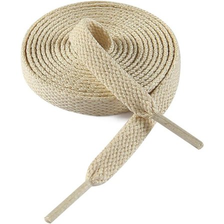 5 par flade snørebånd til sneakers (beige), flade snørebånd til S