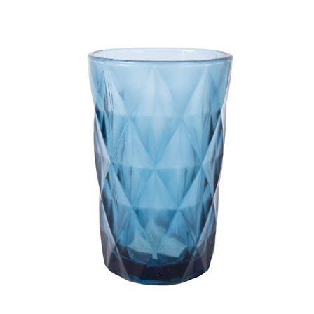 Set med 6 produkter. Högt dricksglas CORAL 350ml, D8xH12cm, blått