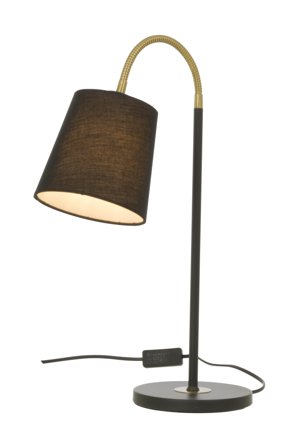Aneta Lighting LJUSDAL bordlampe, svart/matt messing