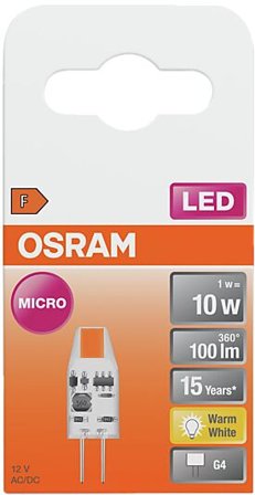 OSRAM LED pin 10 1W 2700K G4