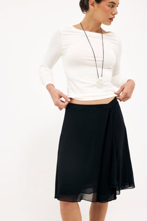 NA-KD Jupe asymétrique mi-longue à taille basse - Jupes mi-longues - Noir - EU 42