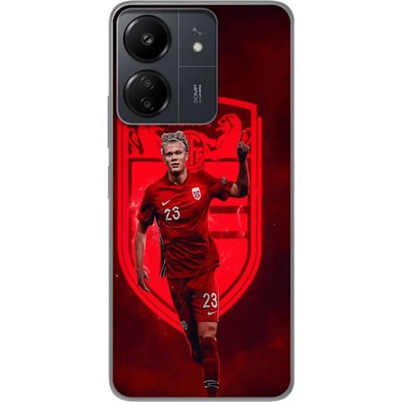Kompatibelt Mobildeksel til Xiaomi Redmi 13C Erling Haaland Manchester City Norge fotball målmaskin angriper sterk fysikk fart og kliniske avslutninge