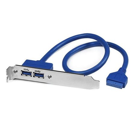 StarTech 2 Port USB 3.0 A Female Slot Plate Adapter - USB 3.0 motherboard Adapter - USB 3 plate - USB 3.0 header Adapter (USB3SPLATE) - USB-panel - 50