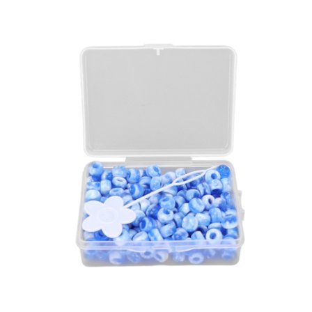 Pony Beads Kit Candy Color DIY Smykkefremstilling Perler Hår Perler til Armbånd Halskæde Håndværk Fremstilling Blå