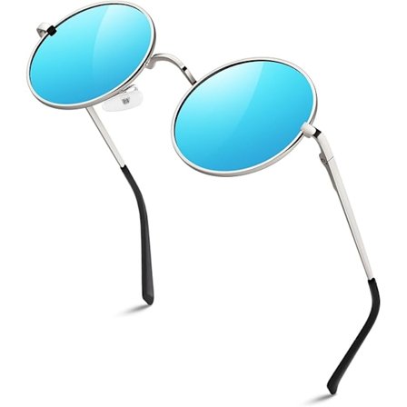 Runde solbriller, mænd, kvinder, 70'erne, John Lennon, hippie, nuancer, briller, polariserede, retro solbriller