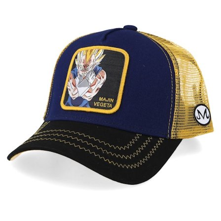 Capslab - Ble trucker Czapka Z Daszkiem - Dragon Ball Majin Vegeta Navy/Black/Yellow Trucker @ Hatstore