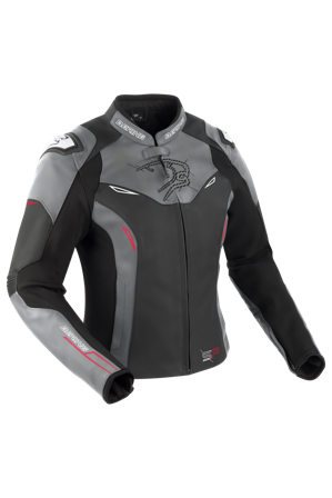 Blouson Moto Femme Bering Snap Noir/Gris S