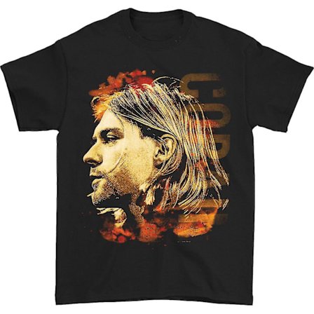 Nirvana Kurt Cobain Färgad sidovy Vanlig T-shirt för män