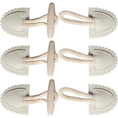 Knapper til jakkeerstatning, (3 par) Syknapper Hornknapper, B