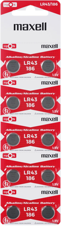 MAXELL LR 43 batteri - 10 x LR43