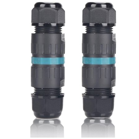 2-Pakning IP68 Vanntette Kabelkoblinger Ø5mm-Ø9mm TÜV Utendørs Elektrisk Koblingsmuffe for Hage og Jordkabel