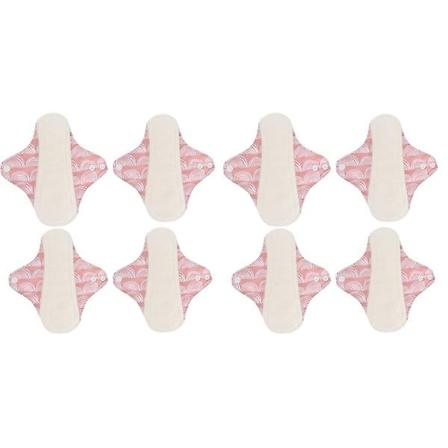 12 stk Vaskbare Sanitærbind Kvinner Ammeputer Pustende Mens Pads 8 stk 30X22.5CM 8 pcs 30X22.5CM