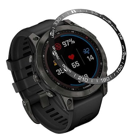 För Garmin Fenix 7 Sportig Skaldesign Rostfritt Stål Klocka Bezel Skyddsring - (FMY)