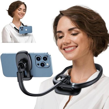 Telefonholder til nakken til sengen med svanehals og fleksibel telefonholder til iPhone Samsung og andre 4 til 7 tommer smartphones