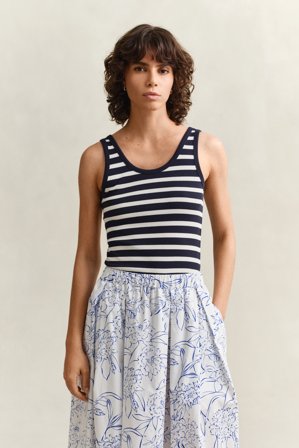 GANT Damen Gestreiftes Tanktop (XXL) Marineblau
