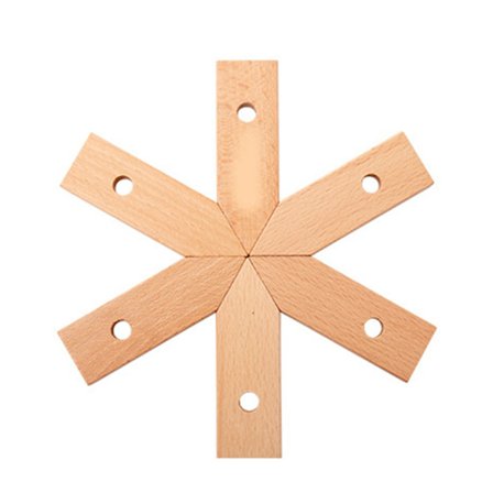 Underlägg i trä, 22 cm breda, robusta underlägg i bok, högtemperaturbeständiga grytunderlägg för familj, bar, camping