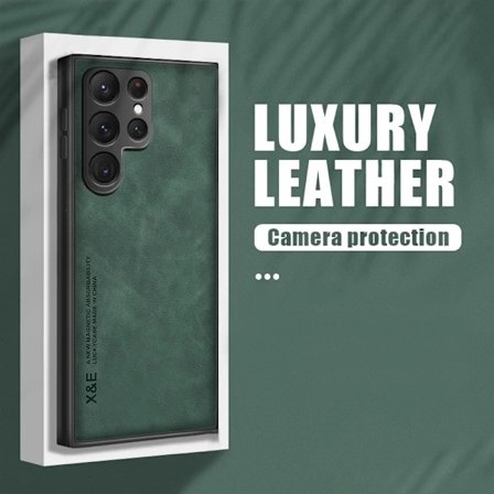 Magnetiskt fårskinnsfodral för Samsung S25 S24 Ultra S22 Plus S21 S20 FE Fodral för Samsung S23 Ultra Note 20 10 Läder Telefonskal