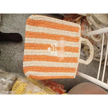 Internet kändis gräs vävd väska, handväska strandväska daglig väska