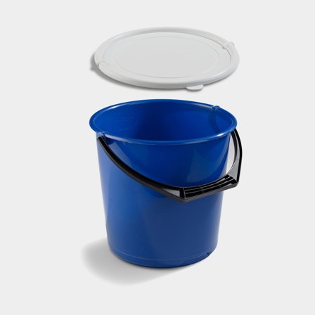 Secchio con coperchio Nordiska Plast, blu scuro, 10 litri