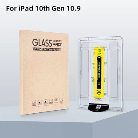 GOOJODOQ Skärmskydd i härdat glas Stålfilm kompatibel med iPad 10:e A16 iPad 10.2 Pro 11 13 Air 4/5/6/7 Fingeravtryck Kristallklar