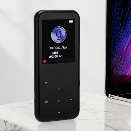 1,8 tuuman MP3-soitin Bluetooth 5.0 Tuki FM-radiolle E-kirja HD Kohinanvaimennus 16 Gt Flash-muisti Musiikkisoitin urheiluun Musta 64 Gt Muistikortti