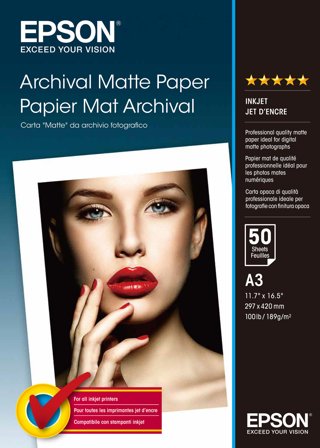 Epson Archival Matte Paper A3 50 ark 192 g/m²