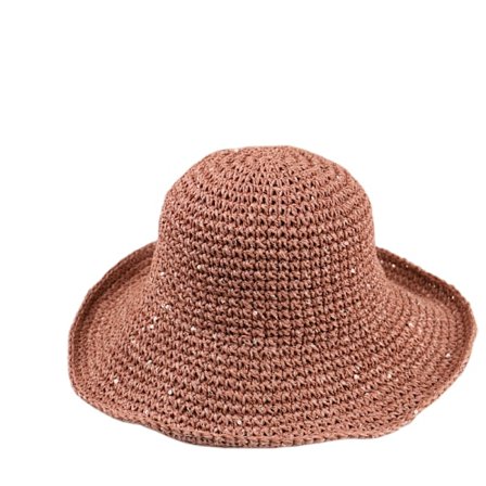 Floppy Straw Sun Hat Vikbar Packable Bred Brätte Summer Beac