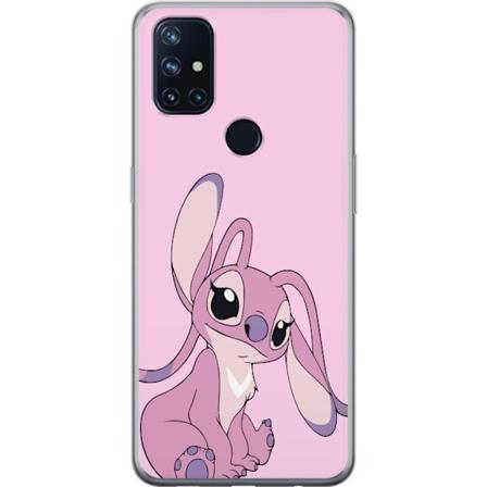 OnePlus Nord N10 5G Gennemsigtig cover Stitch lyserød