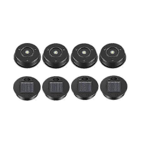 8 stk. Solcellelys Erstatning Topp Solcellelykt Deler Led Solcellepanel Lykt Lokk Lys For Ute