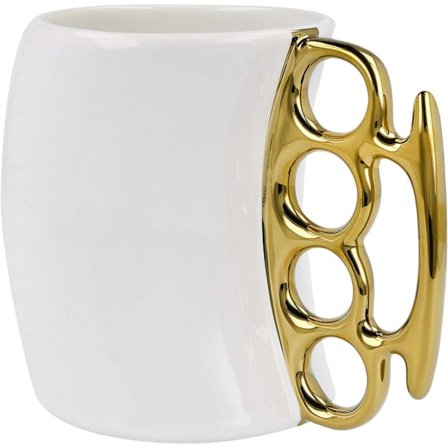Knuckle Duster Krus, Kaffekrus, Tekande Keramisk Kop, Sjovt Krus, Venner Krus