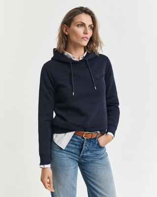 GANT - Tonal Shield-hettegenser til dame evening blue