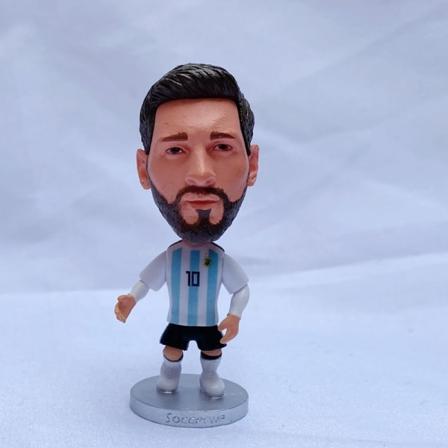 Håndlavet model af Argentina fodboldfan Messi dukke
