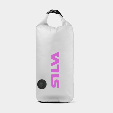Drybag / sac étanche Silva TPU-V, 70D, 6 litres, avec valve & support pour lampe frontale, transparent/violet