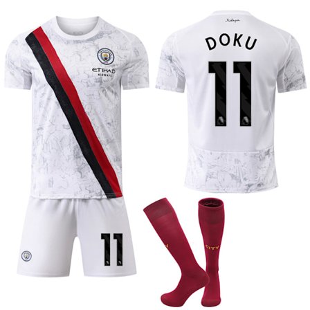 2025-2026 Manchester City Bortedrakt Barn Voksen Fotballdrakt med Sokker