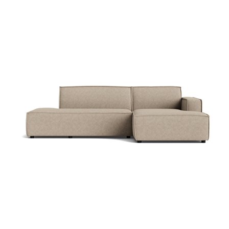 Lyon chaiselong sofa, højrevendt | open end - Aragon Grå/Beige - 278x160x78 - Sofa, chaiselong