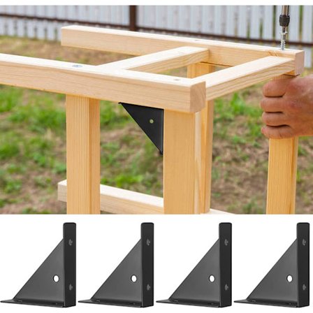 4 st väggkonsol, triangulära flytande hyllkonsoler, S