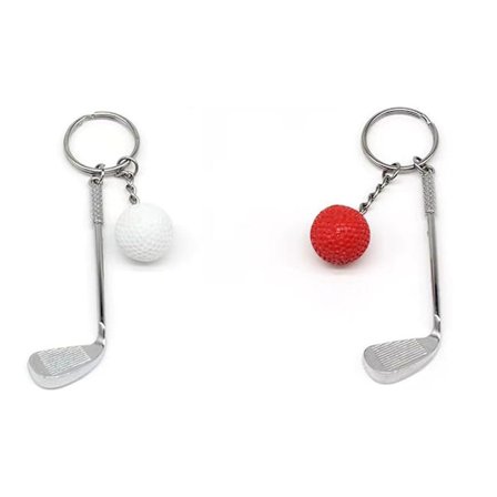 Olympisk Minde-Nøglering, 2 Stykker Golf Nøglering, Golf Nøglering Gave, Golf Ketsjer Nøglering, Sports Nøgle